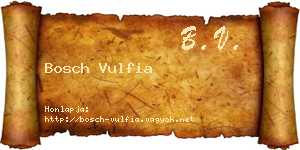Bosch Vulfia névjegykártya